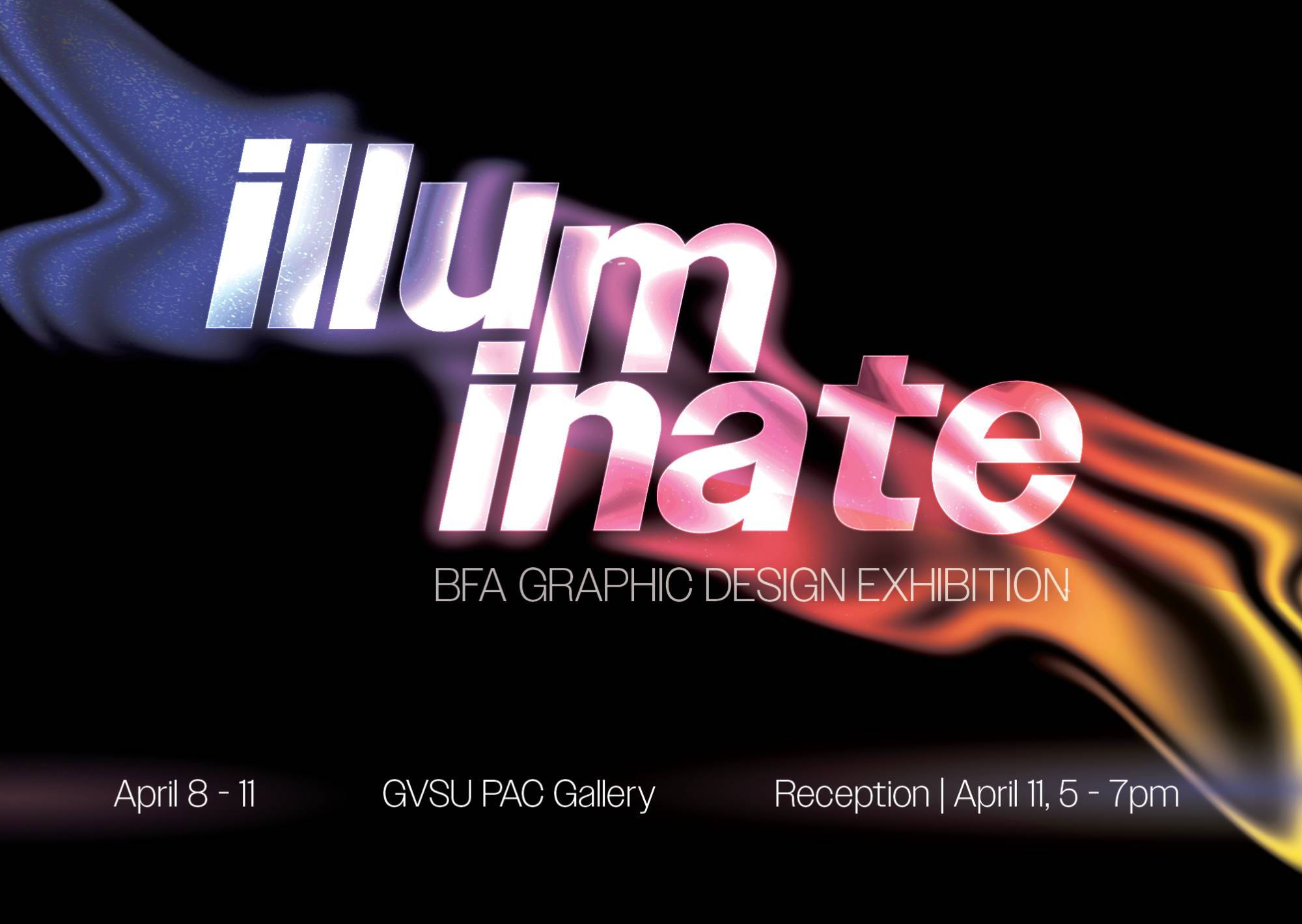 Postcard for BFA Student exhibition Illuminate